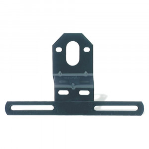 Universal Steel Offset License Plate Bracket, Black
