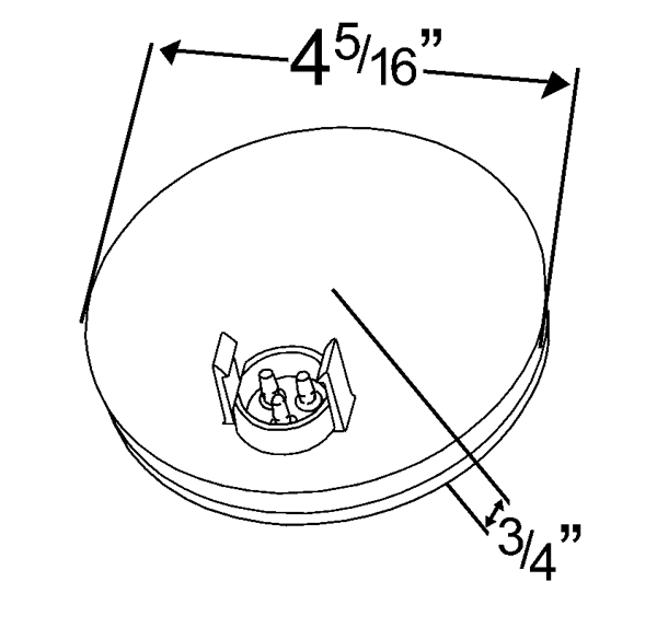 Grote product drawing - SuperNova® 4" 10-Diode Pattern LED Stop Tail Turn Light