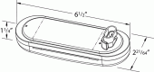 Grote product drawing - 9-Diode Oval LED Stop Tail Turn Light with Hard Shell Connecter thumbnail