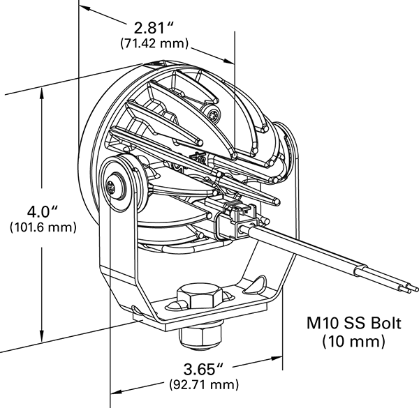 drawing of led spot light