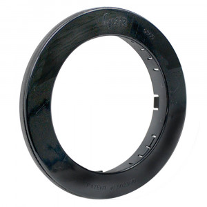 Snap-In Theft-Resistant Flange For 4" Round LED Lights, Black