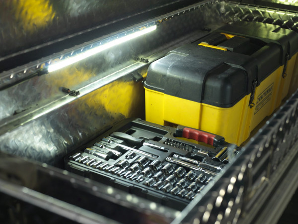 Truck bed lighting kit in toolbox Truck bed lighting kit in toolbox